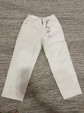 Zara White Kids Jeans baggy/ mom fit